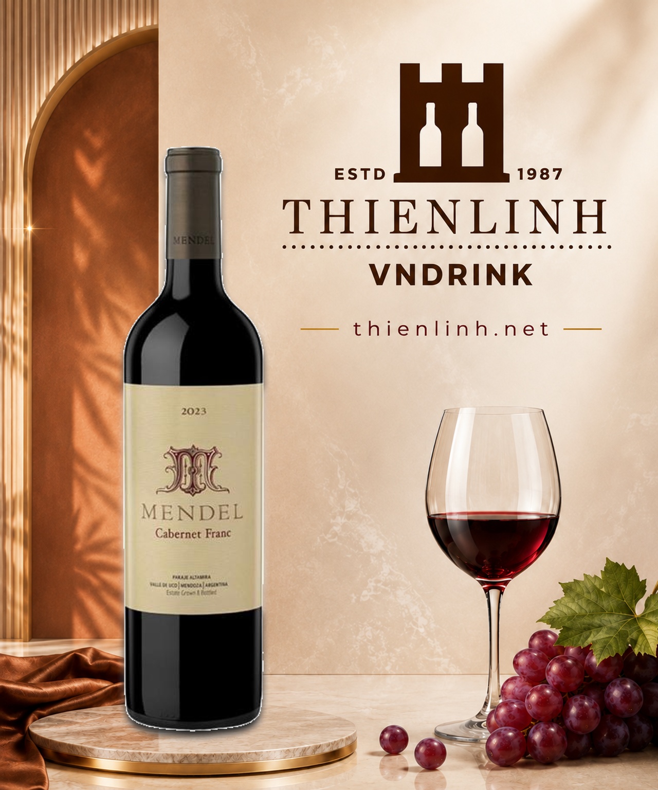 Mendel Cabernet Franc 2023 vang đỏ Cabernet Franc Mendoza Argentina