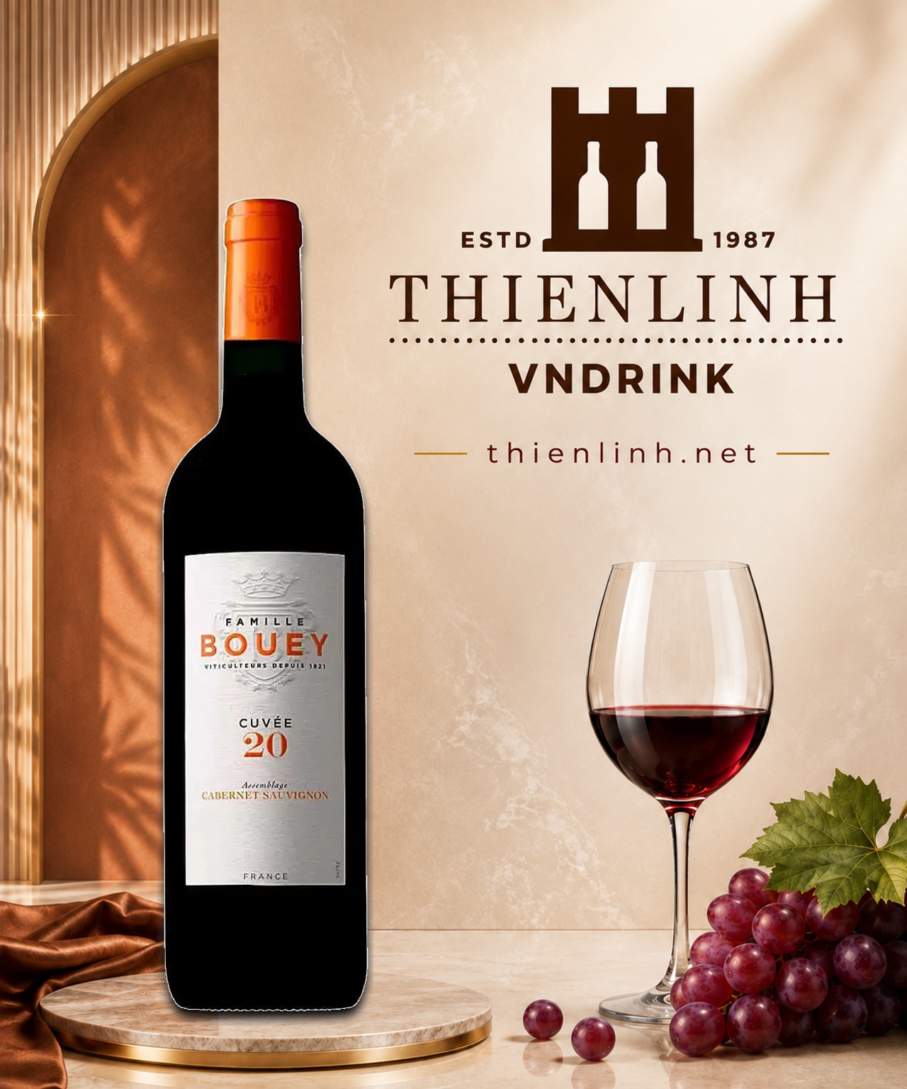 Famille Bouey Cuvée 20 Cabernet Sauvignon 2022 – Thiên Linh VNDrink