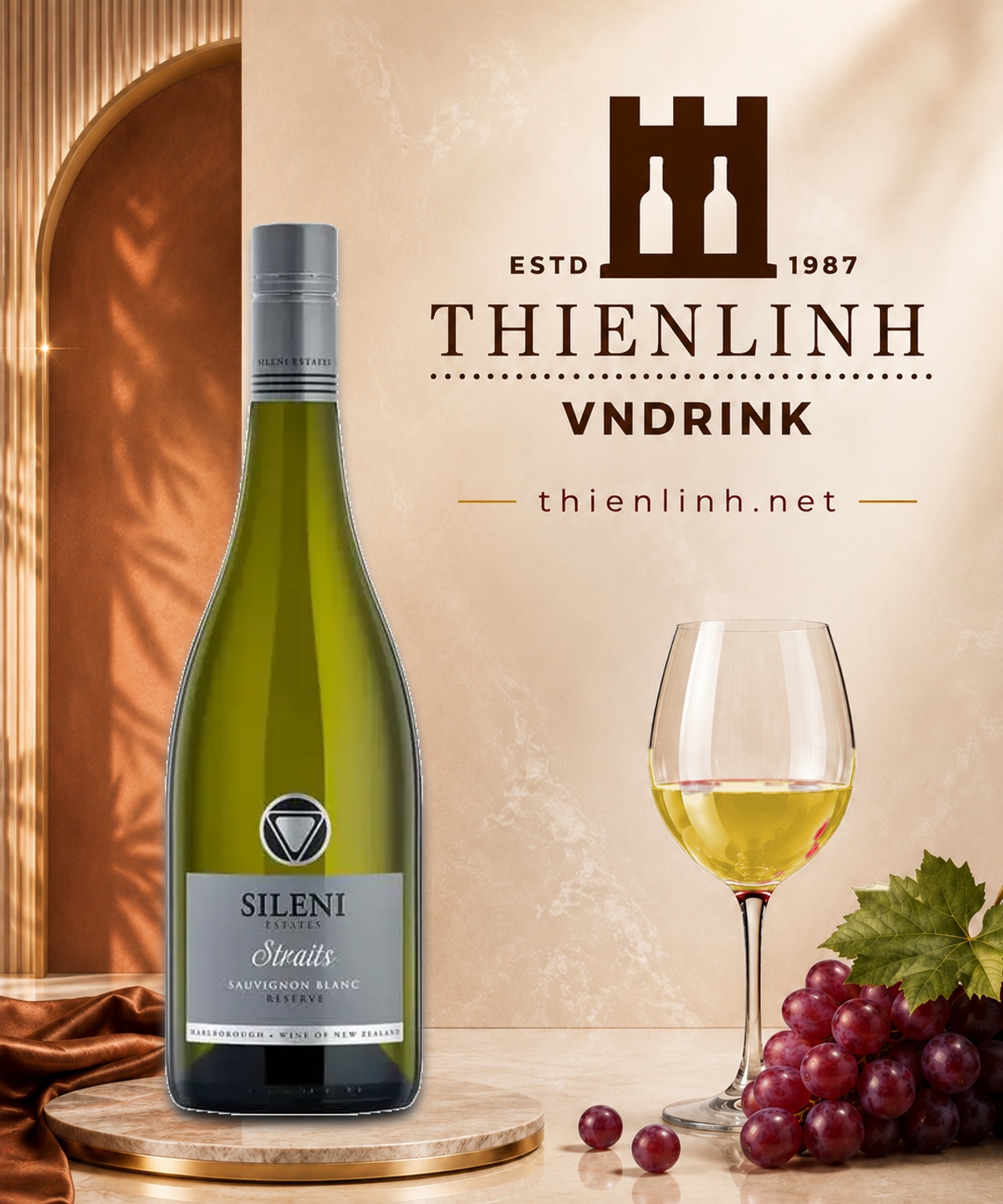 Sileni The Straits Sauvignon Blanc 2022 vang trắng New Zealand