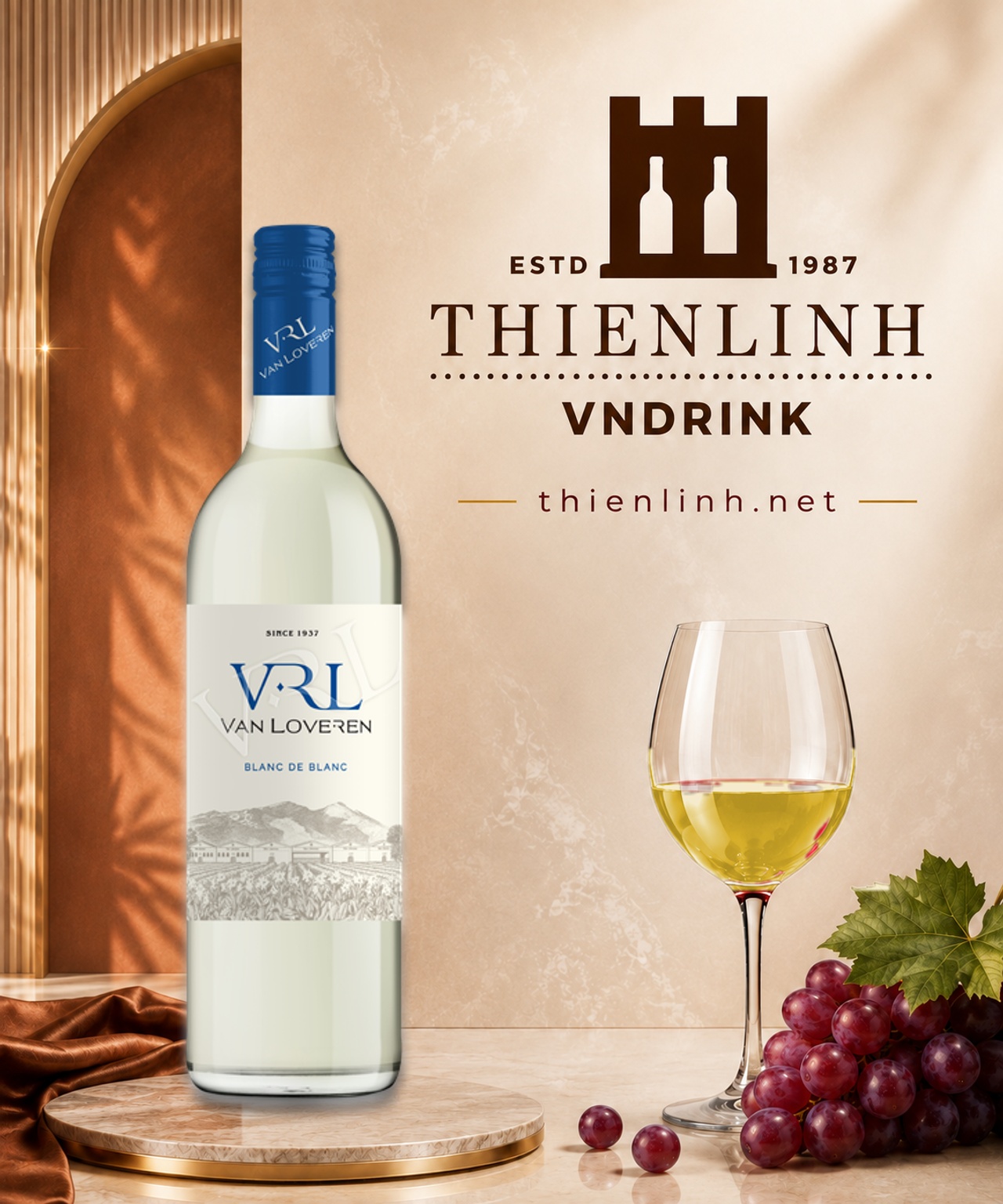 Van Loveren Blanc de Blanc Robertson vang trắng Nam Phi