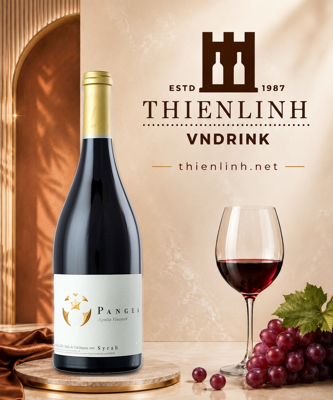 Chai rượu vang đỏ Pangea Syrah 2016 – Thiên Linh VNDrink