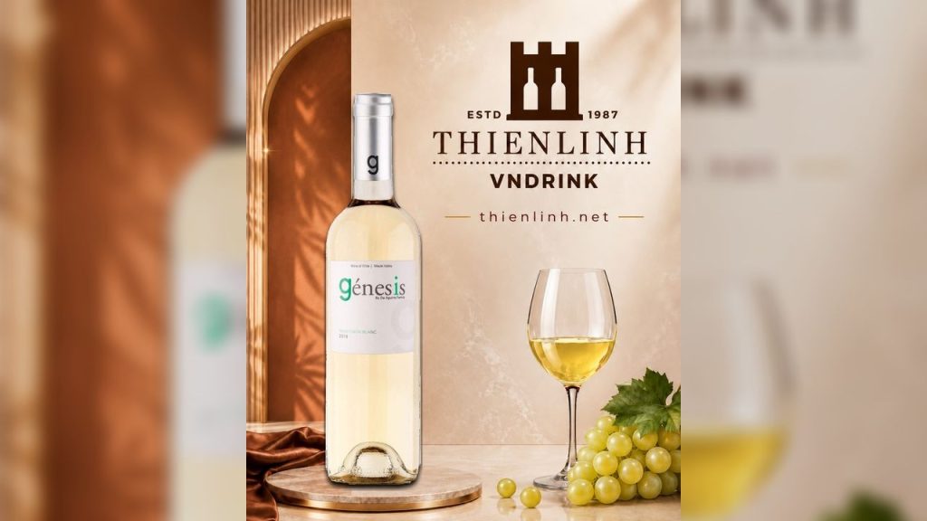 Genesis Sauvignon Blanc – vang trắng Chile 12,5% từ Maule Valley, hương chanh xanh và bưởi – Thiên Linh VNDrink