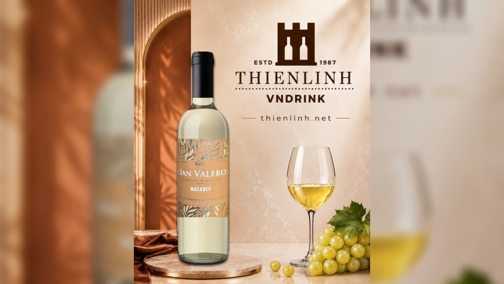 San Valero Blanco 2024 – vang trắng Tây Ban Nha 12%, 100% Macabeo, vùng Aragón – Thiên Linh VNDrink