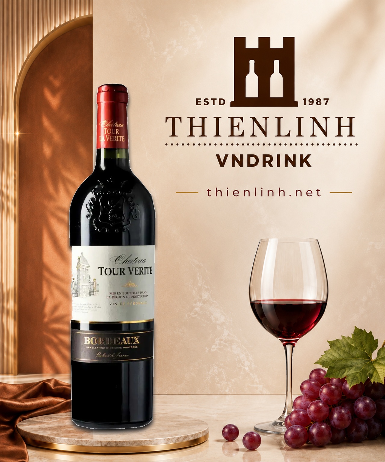 Chai rượu vang đỏ Château Tour La Vérité Bordeaux – Thiên Linh VNDrink