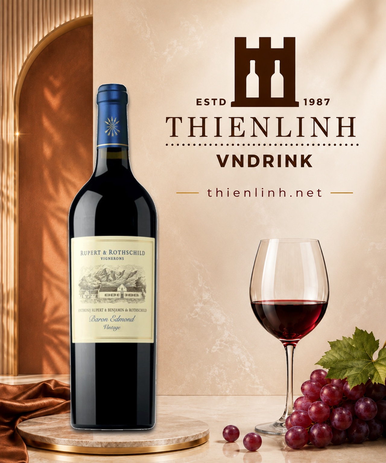 Rupert & Rothschild Baron Edmond 2015 vang đỏ Nam Phi Stellenbosch