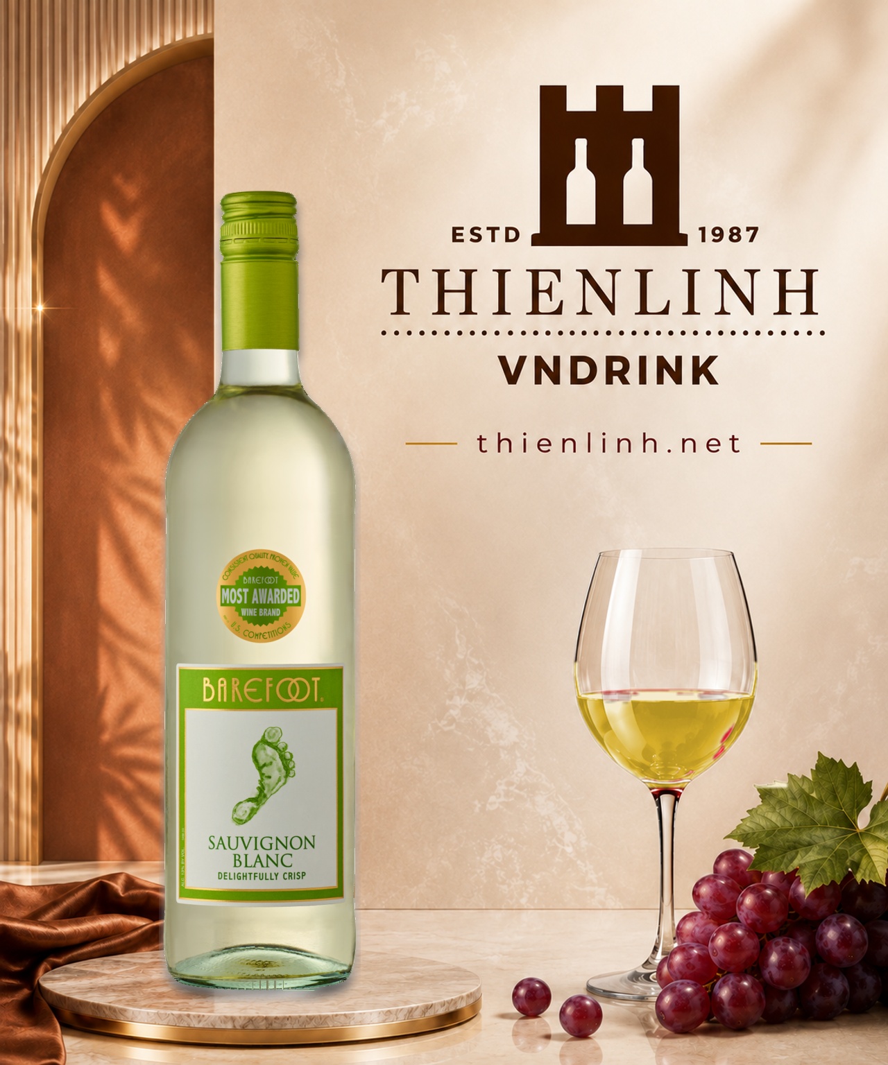Barefoot Sauvignon Blanc vang trắng California