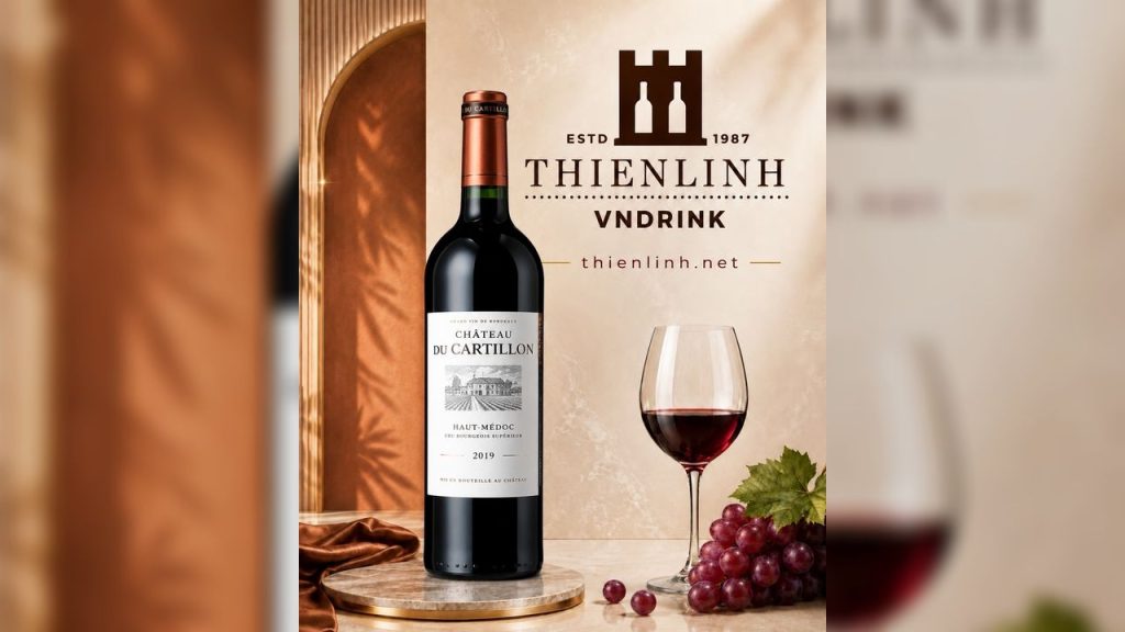 Château du Cartillon 2019 – vang đỏ Pháp 14%, Haut-Médoc, Bordeaux – Thiên Linh VNDrink