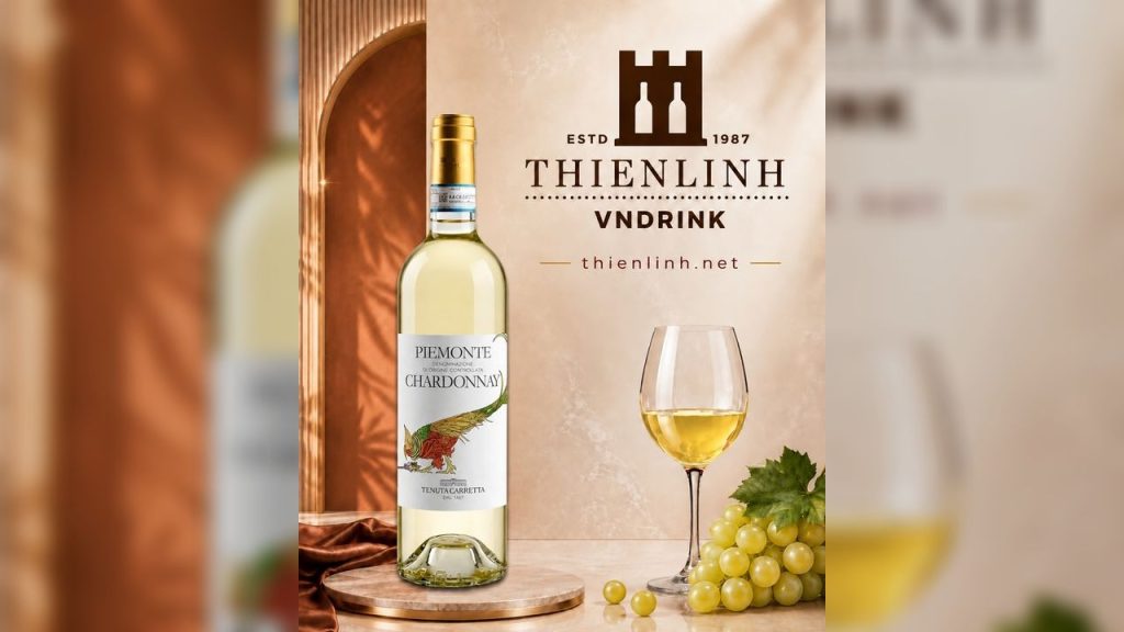 Chai rượu vang trắng Tenuta Carretta Piemonte Chardonnay 2023 – Thiên Linh VNDrink