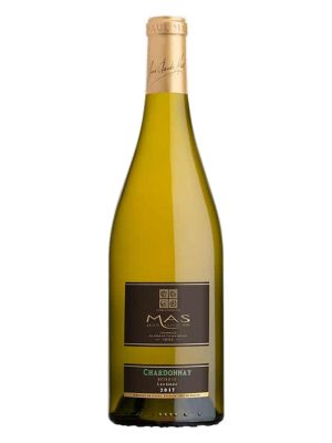 Chai rượu vang trắng Jean Claude Mas Chardonnay Reserve Les Grès, nhãn đen, nắp vàng, vang IGP Pays d'Oc Pháp