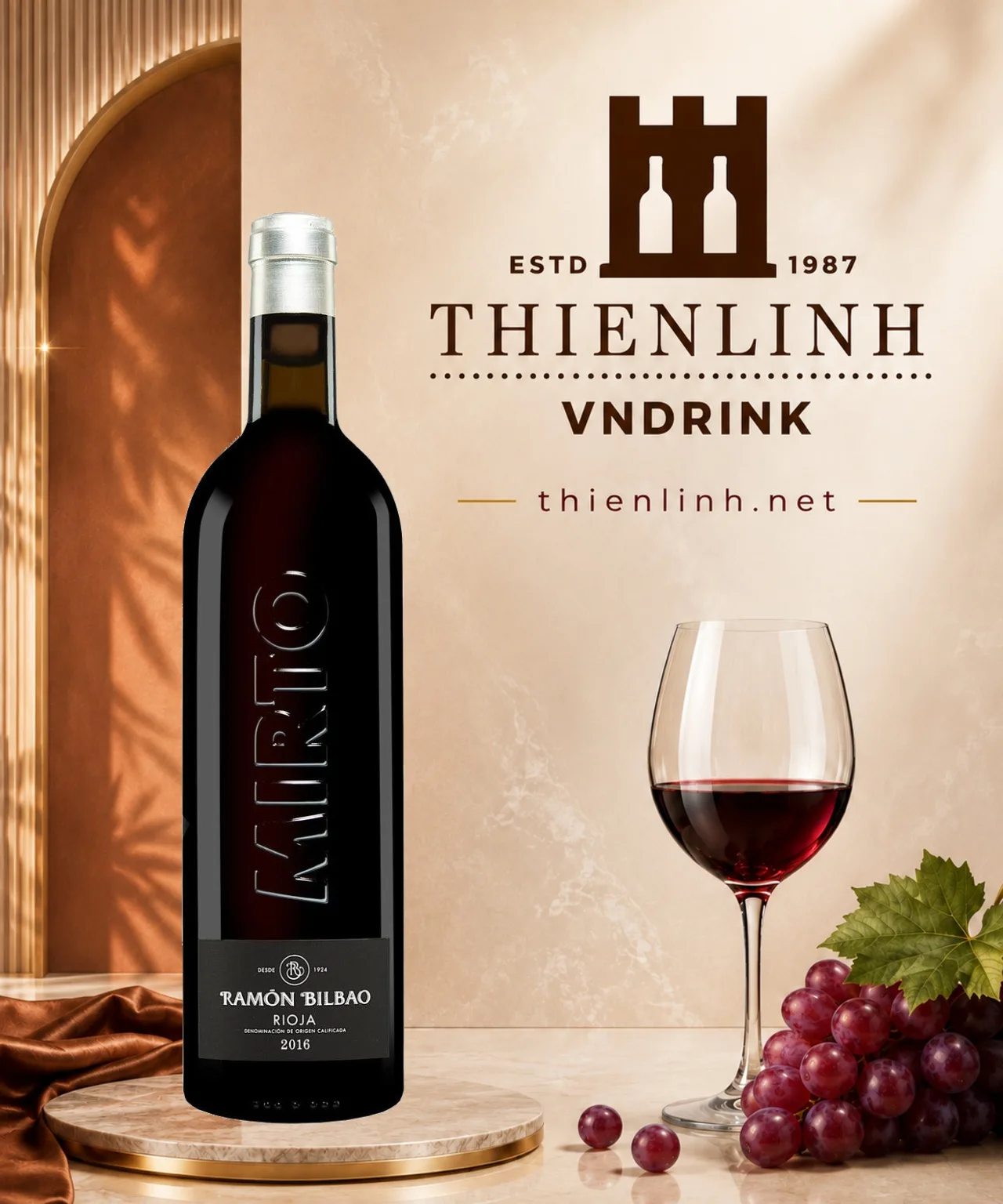 Chai rượu vang đỏ Ramón Bilbao Mirto 2016, vang Tây Ban Nha 14,5% từ Rioja – Thiên Linh VNDrink