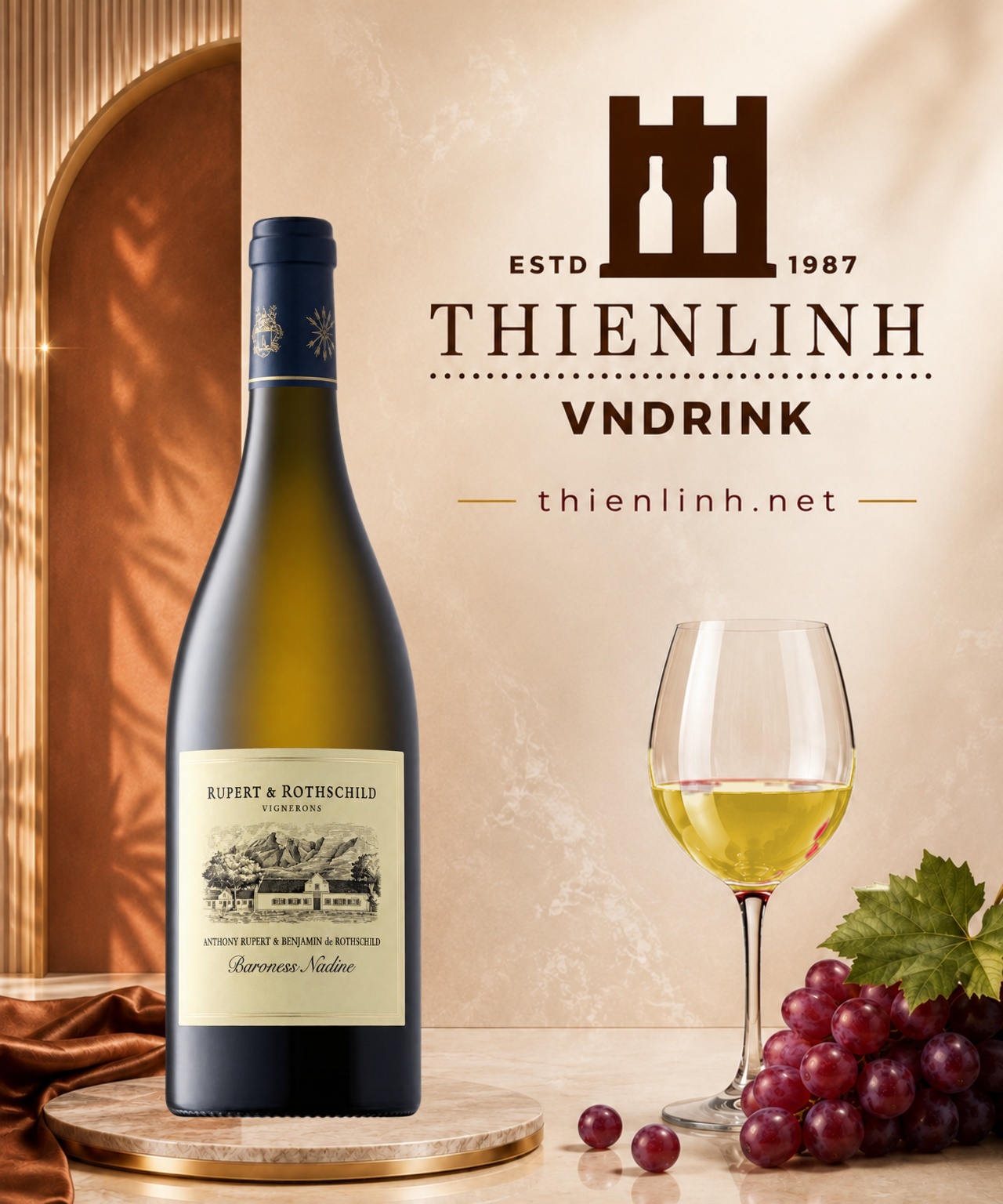 Rupert & Rothschild Baroness Nadine 2018 vang trắng Nam Phi Paarl