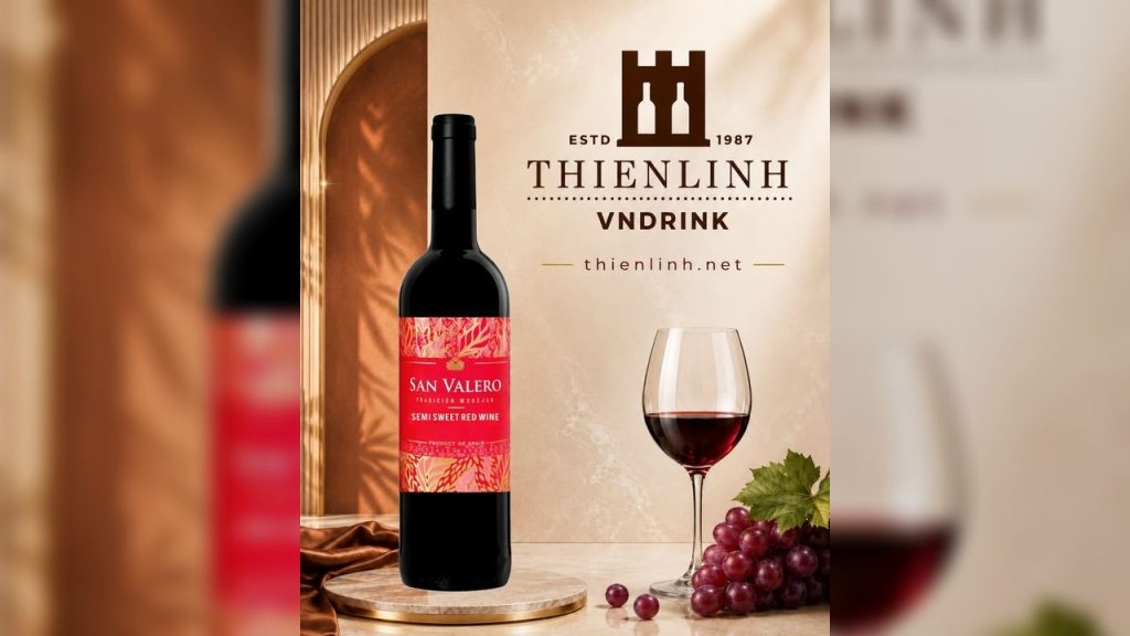 San Valero Tinto Semidulce 2023 – vang đỏ bán ngọt Tây Ban Nha 12%, Cariñena – Thiên Linh VNDrink