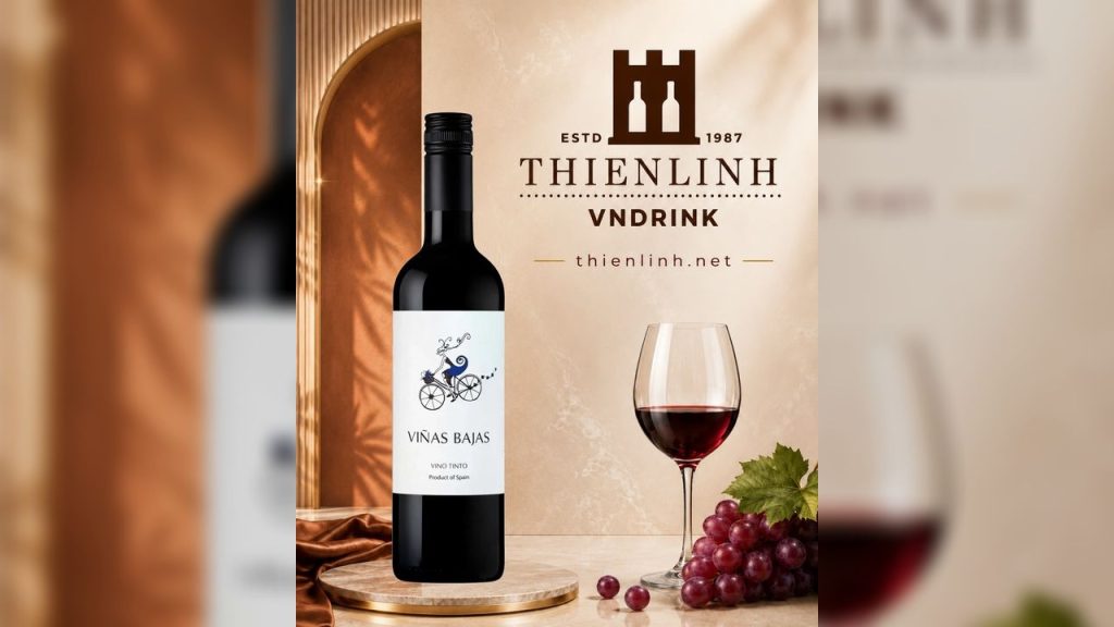 Viñas Bajas Vino Tinto – vang đỏ Tây Ban Nha 11% từ Carignan, vùng Cariñena – Thiên Linh VNDrink