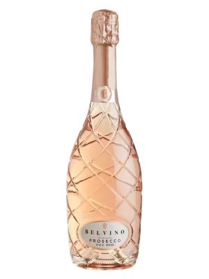 Rượu vang sủi hồng Belvino Prosecco Rosé Glera Pinot Noir Ý 11,5% anh đào dâu tây hợp hải sản salad