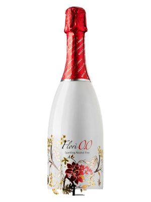 Rượu vang sủi không cồn Flori 0.0 Sparkling Alcohol Free vùng Veneto nước Ý nồng độ 0% nhãn trắng capsule đỏ