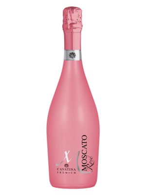 Rượu vang sủi hồng Cavatina Moscato Rosé giống nho Moscato vùng Triveneto nước Ý nồng độ 8,5% chai hồng nhám