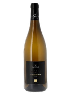 Chai rượu vang trắng Fournier Père et Fils MMM Chenin Blanc IGP Val de Loire Pháp, nhãn đen chữ vàng, nắp đen